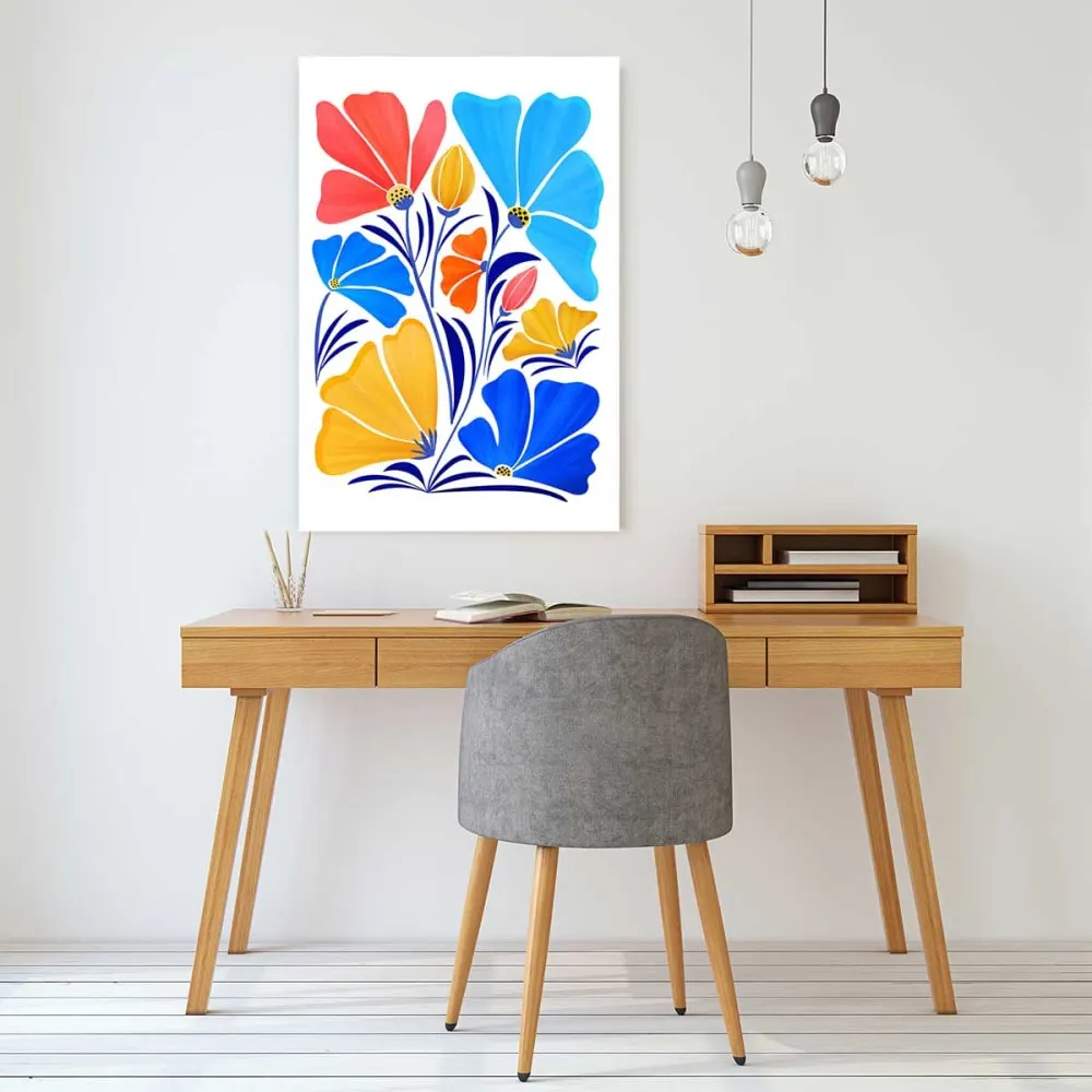 Illustration numéro 2 du produit Tableau fleurs amie des fleurs  imprimé sur toile 60x90 cm