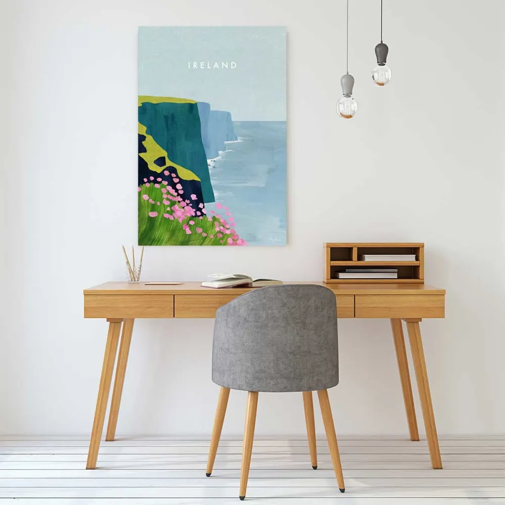 Illustration numéro 2 du produit Tableau paysage irelande  imprimé sur toile 60x90 cm