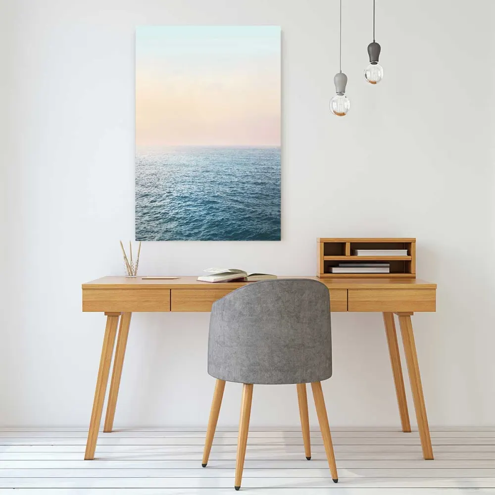 Illustration numéro 2 du produit Tableau paysage mer tranquille  imprimé sur toile 60x90 cm