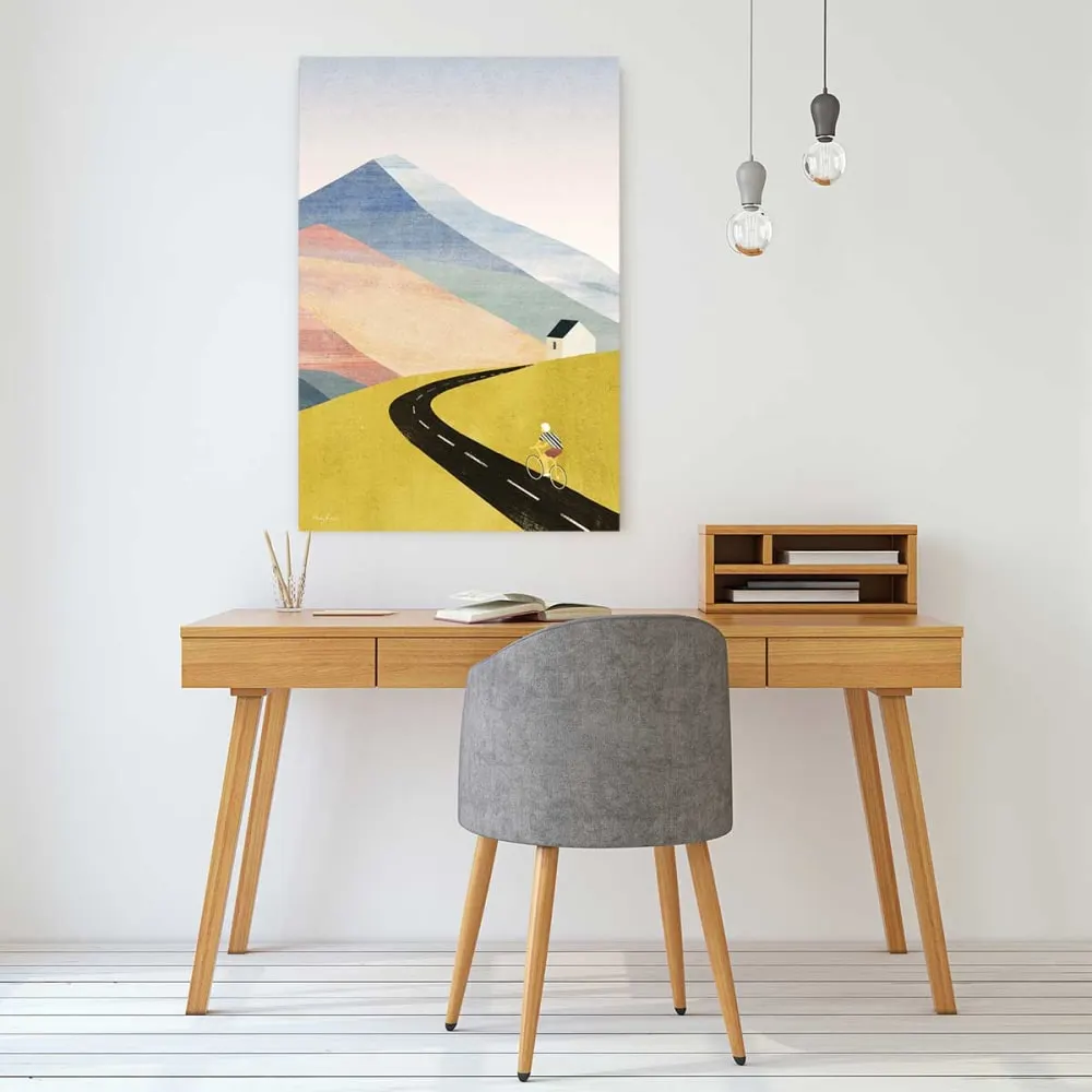 Illustration numéro 2 du produit Tableau vélos cycling home  imprimé sur toile 60x90 cm