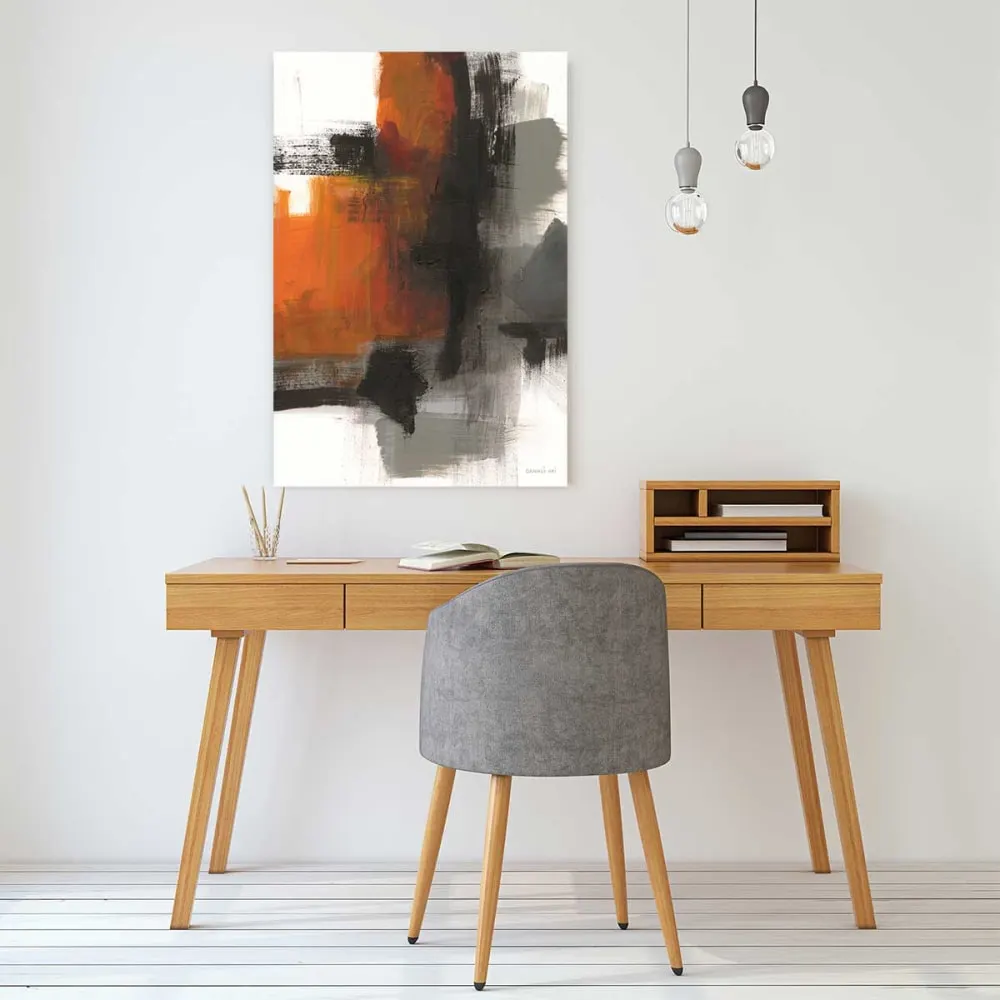 Illustration numéro 2 du produit Tableau abstrait azoïque doré i  imprimé sur toile 60x90 cm