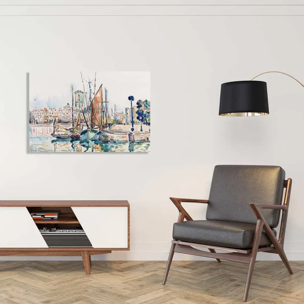 Illustration numéro 2 du produit Tableau la rochelle de paul signac  imprimé sur toile 90x60 cm