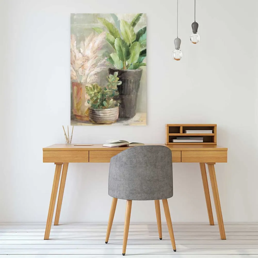 Illustration numéro 2 du produit Tableau fleurs jardin d'intérieur  imprimé sur toile 60x90 cm
