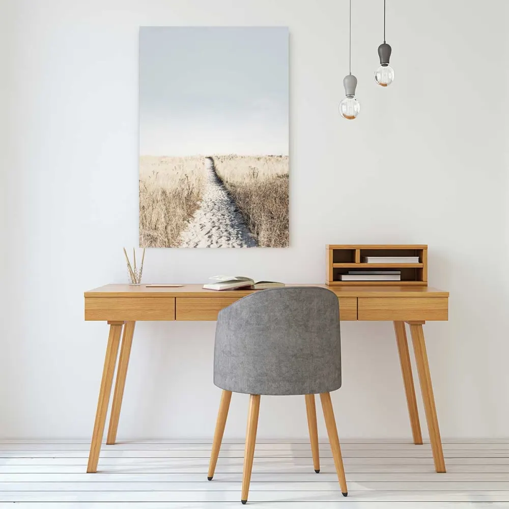 Illustration numéro 2 du produit Tableau mer chemin dans la dune  imprimé sur toile 60x90 cm