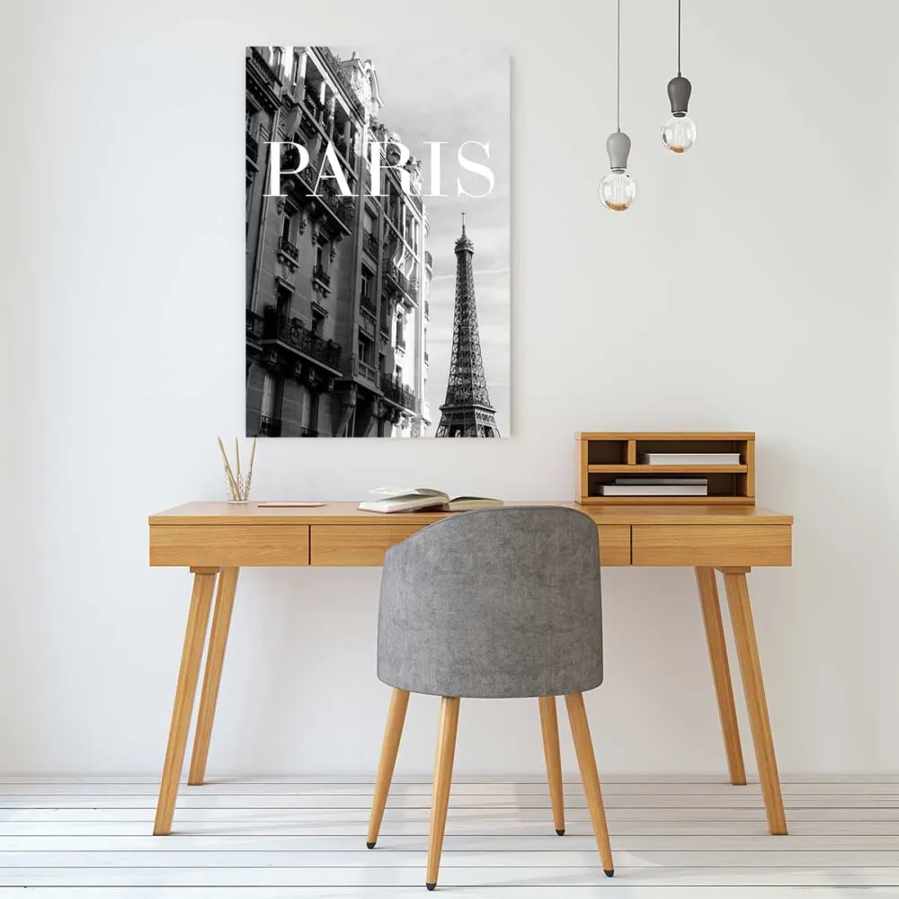 Illustration numéro 2 du produit Tableau vintage paris paris eiffel  imprimé sur toile 60x90 cm