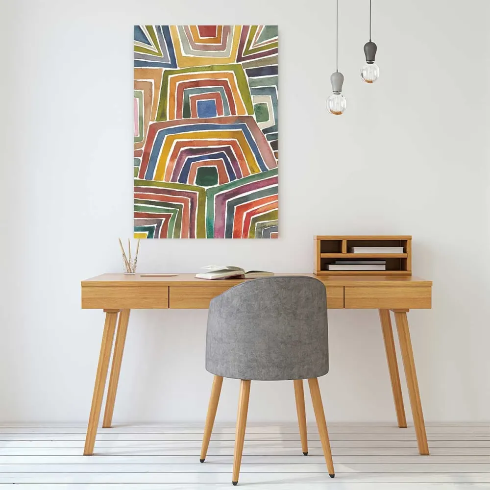 Illustration numéro 2 du produit Tableau abstrait rayures ii  imprimé sur toile 60x90 cm