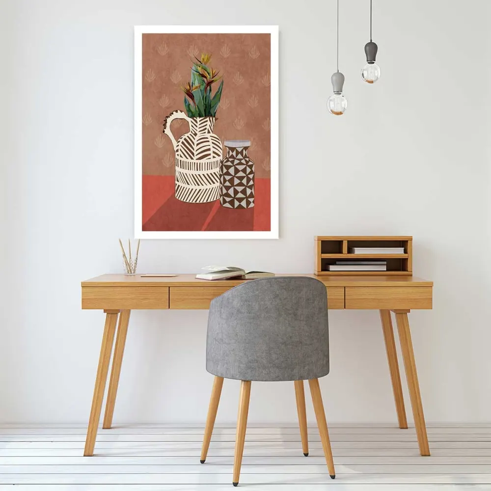 Illustration numéro 2 du produit Tableau vase par bohonewart  imprimé sur toile 60x90 cm