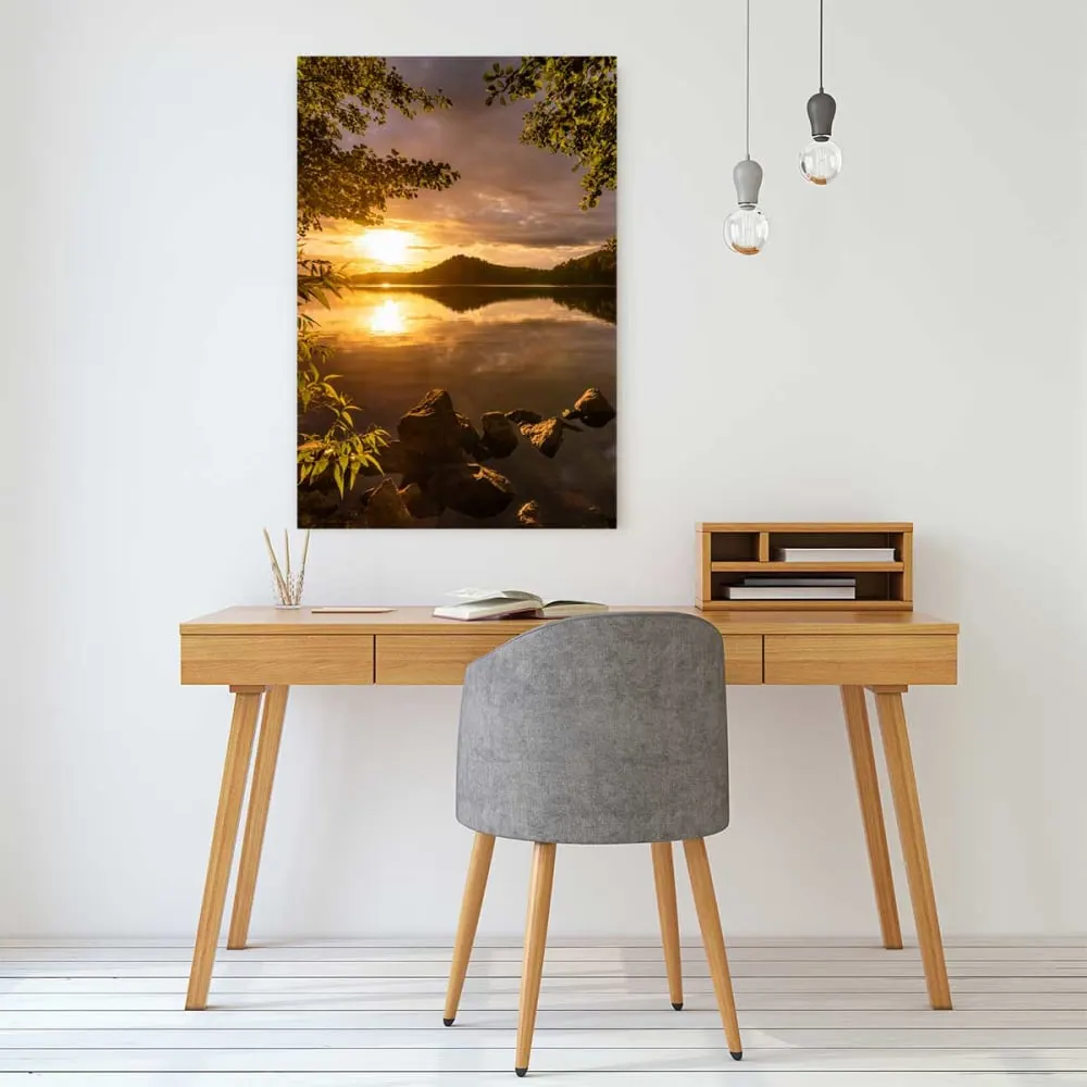 Illustration numéro 2 du produit Tableau campagne coin de paradis  imprimé sur toile 60x90 cm