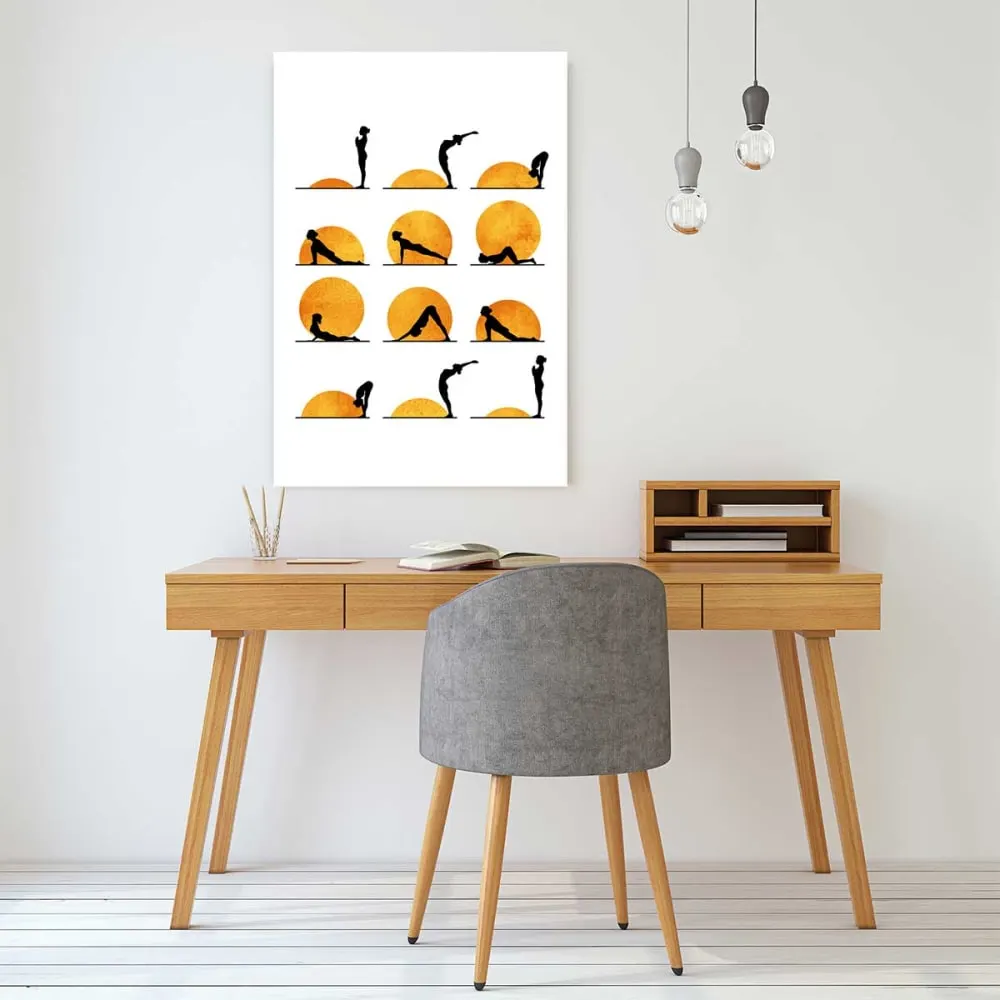 Illustration numéro 2 du produit Tableau zen yoga days  imprimé sur toile 60x90 cm