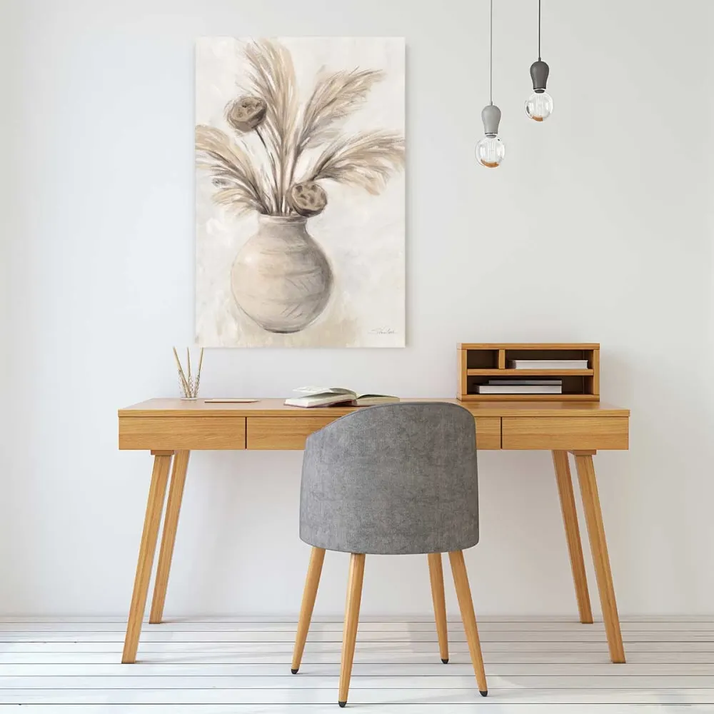 Illustration numéro 2 du produit Tableau nature morte poterie seche  imprimé sur toile 60x90 cm