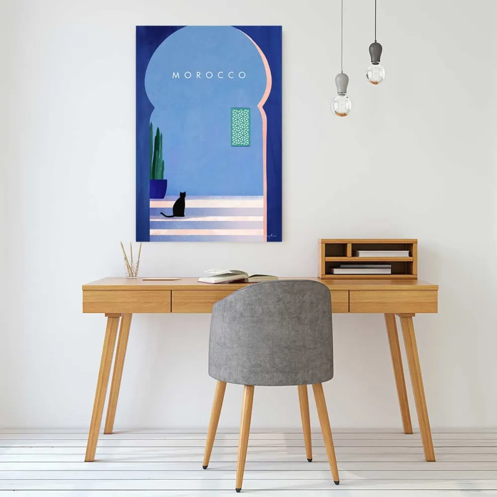 Illustration numéro 2 du produit Tableau ville maroc  imprimé sur toile 60x90 cm