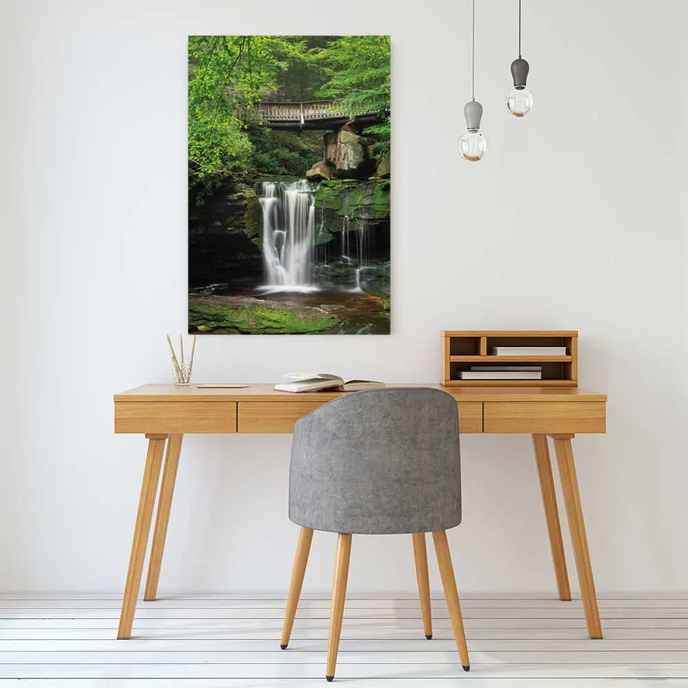 Illustration numéro 2 du produit Tableau cascade chutes d'elakala ouest  imprimé sur toile 60x90 cm