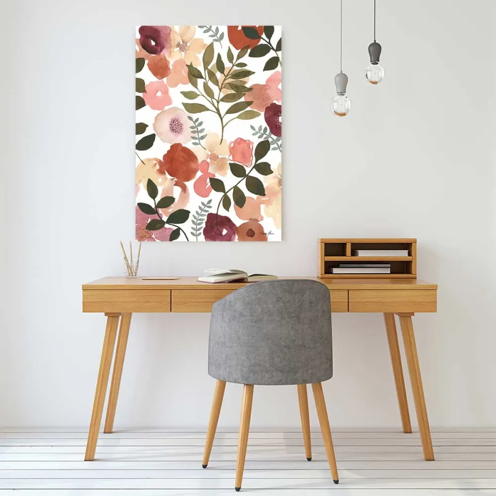 Illustration numéro 2 du produit Tableau de fleurs danse du jardin  imprimé sur toile 60x90 cm