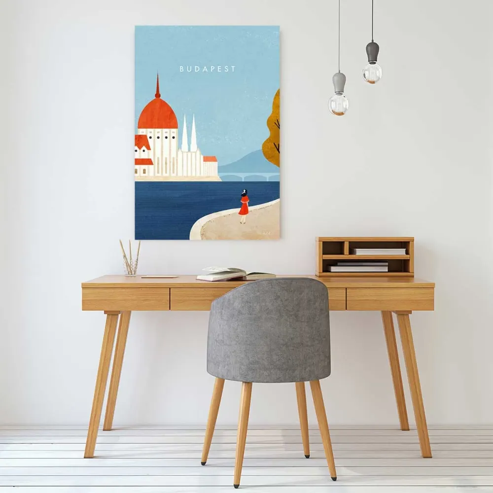 Illustration numéro 2 du produit Tableau ville budapest  imprimé sur toile 60x90 cm