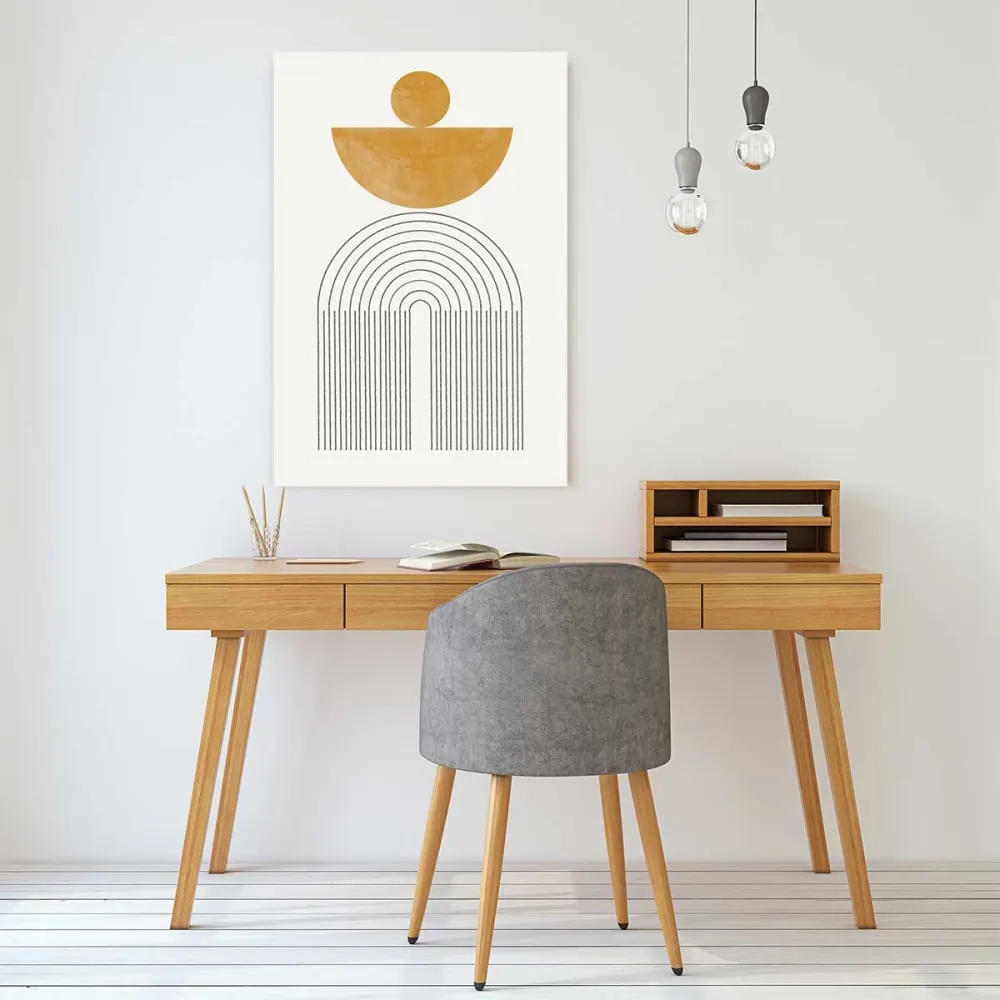 Illustration numéro 2 du produit Tableau geometrique composition no 7  imprimé sur toile 60x90 cm