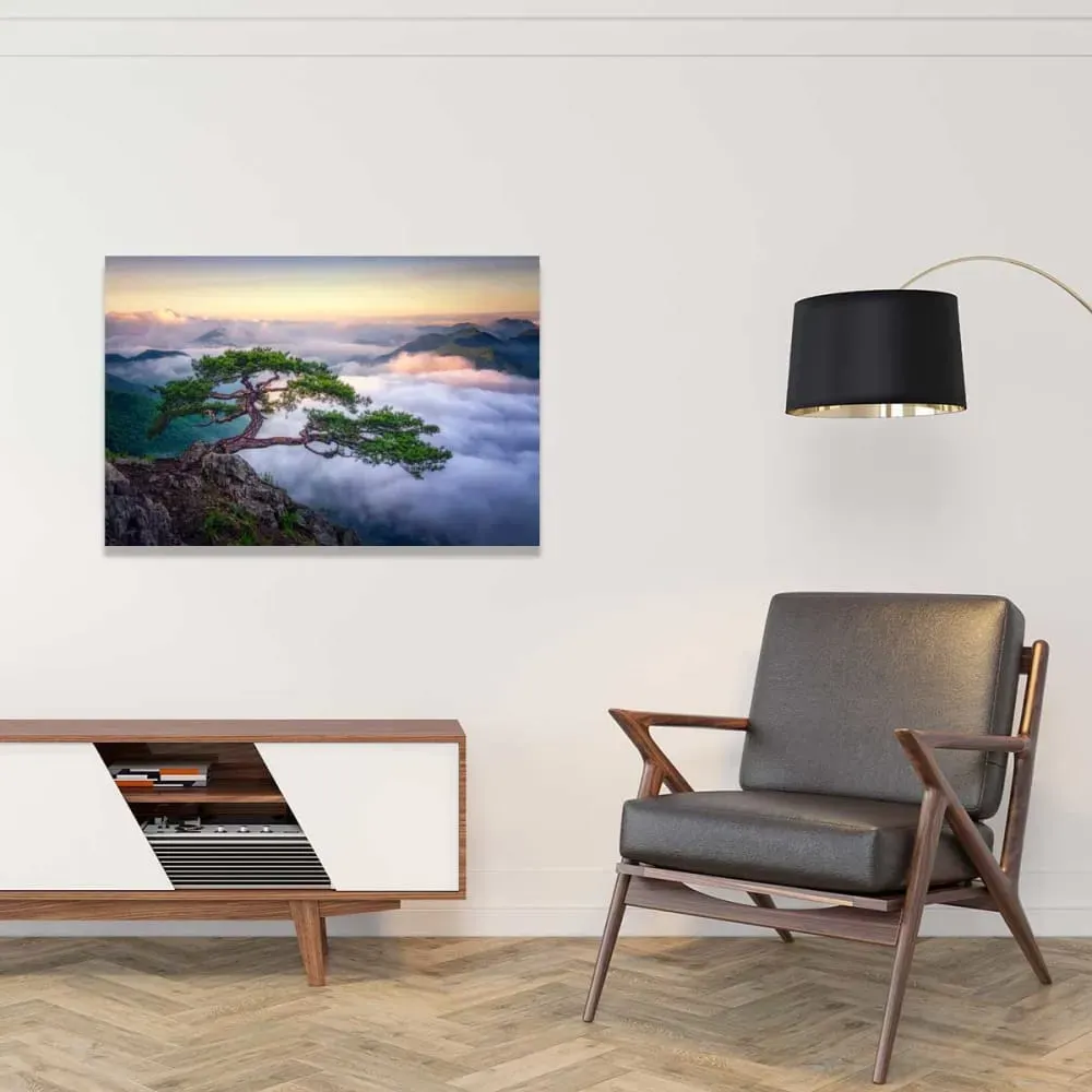 Illustration numéro 2 du produit Tableau paysage sur le rocher  imprimé sur toile 90x60 cm