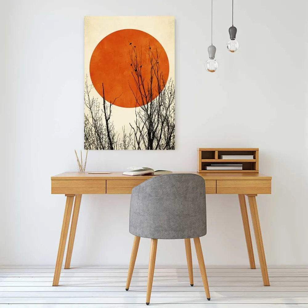 Illustration numéro 2 du produit Tableau astronomie lueur hivernale  imprimé sur toile 60x90 cm