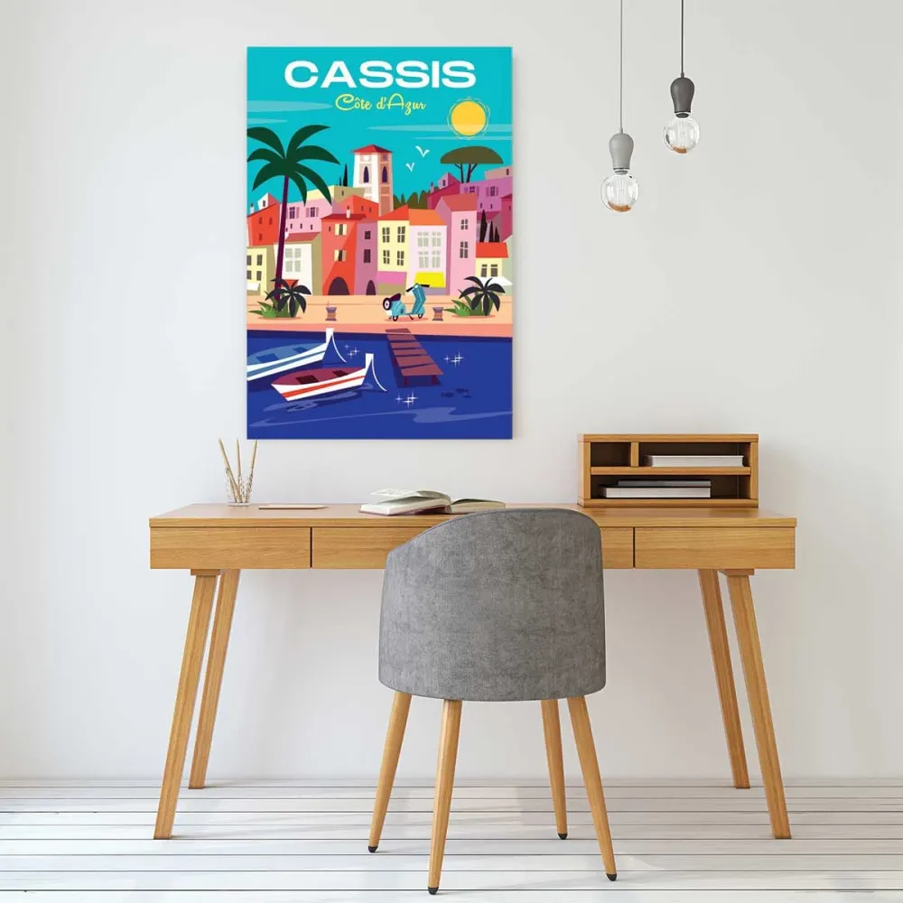 Illustration numéro 2 du produit Tableau de provence cassis côte d'azur  imprimé sur toile 60x90 cm