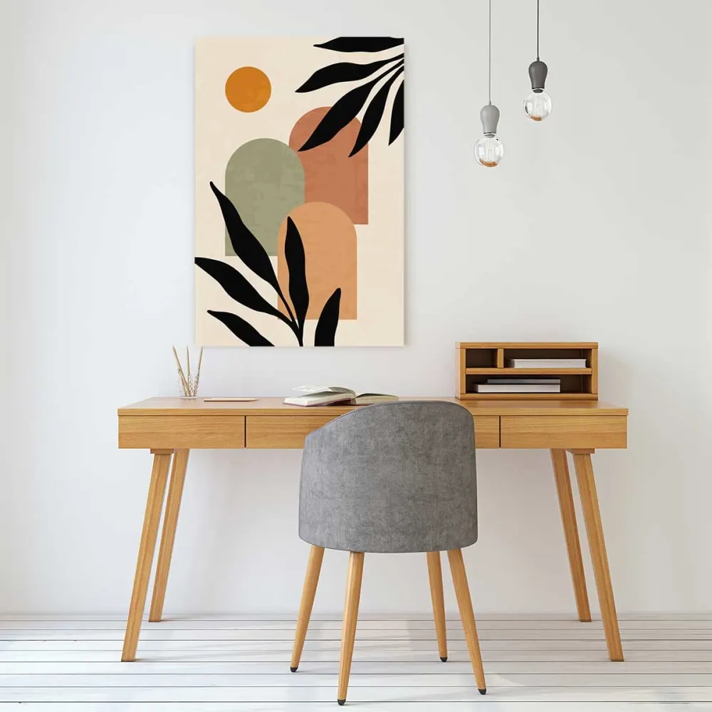 Illustration numéro 2 du produit Tableau contemporain fleurs sidi  imprimé sur toile 60x90 cm