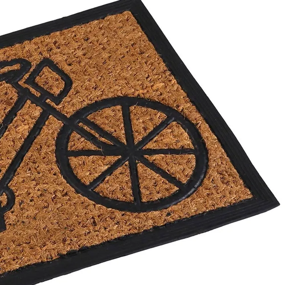 Illustration numéro 2 du produit Paillasson coco et caoutchouc vélo 60x40x2cm