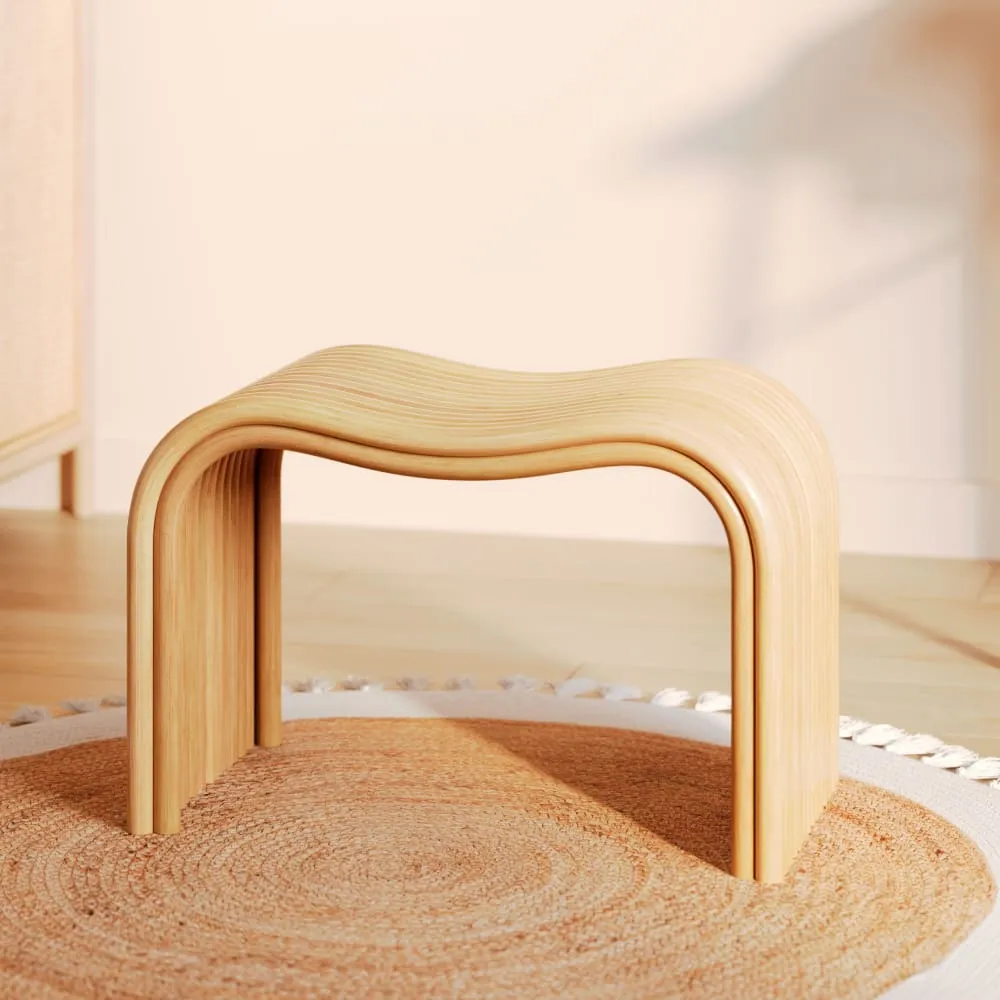 Illustration numéro 2 du produit Tabouret en rotin naturel 68 cm