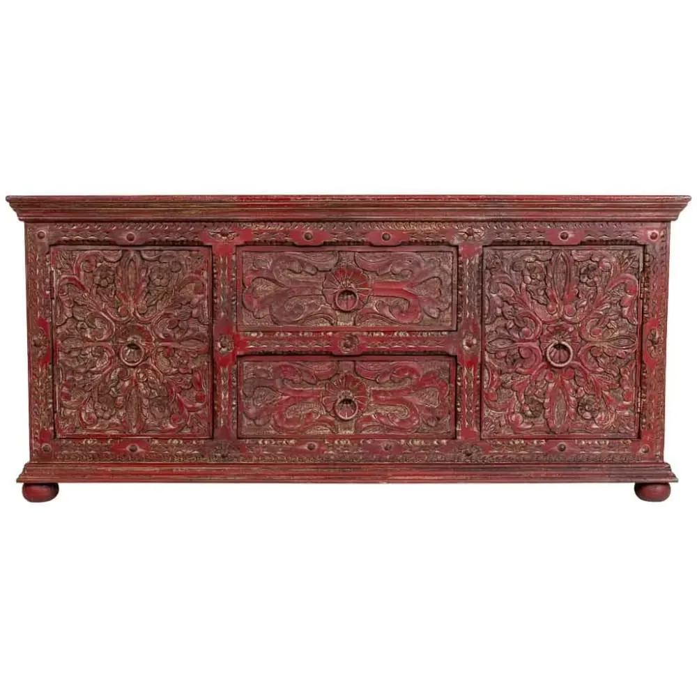 Illustration numéro 2 du produit Buffet en bois rouge fait main 165x45x76 cm (h)