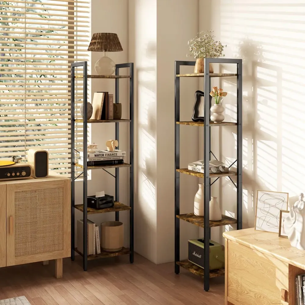 Illustration numéro 2 du produit Étagères bibliothèque lot de 2 acier noir