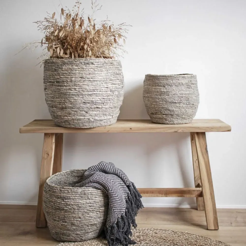 Illustration numéro 2 du produit Banc en teck naturel recyclé 90 cm