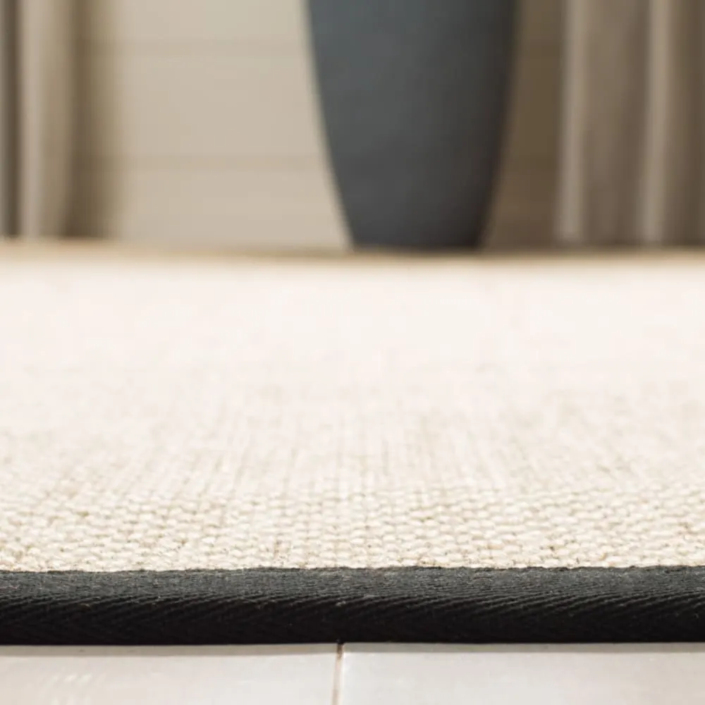Illustration numéro 2 du produit Tapis sisal marbre/noir 183 x 183 cm