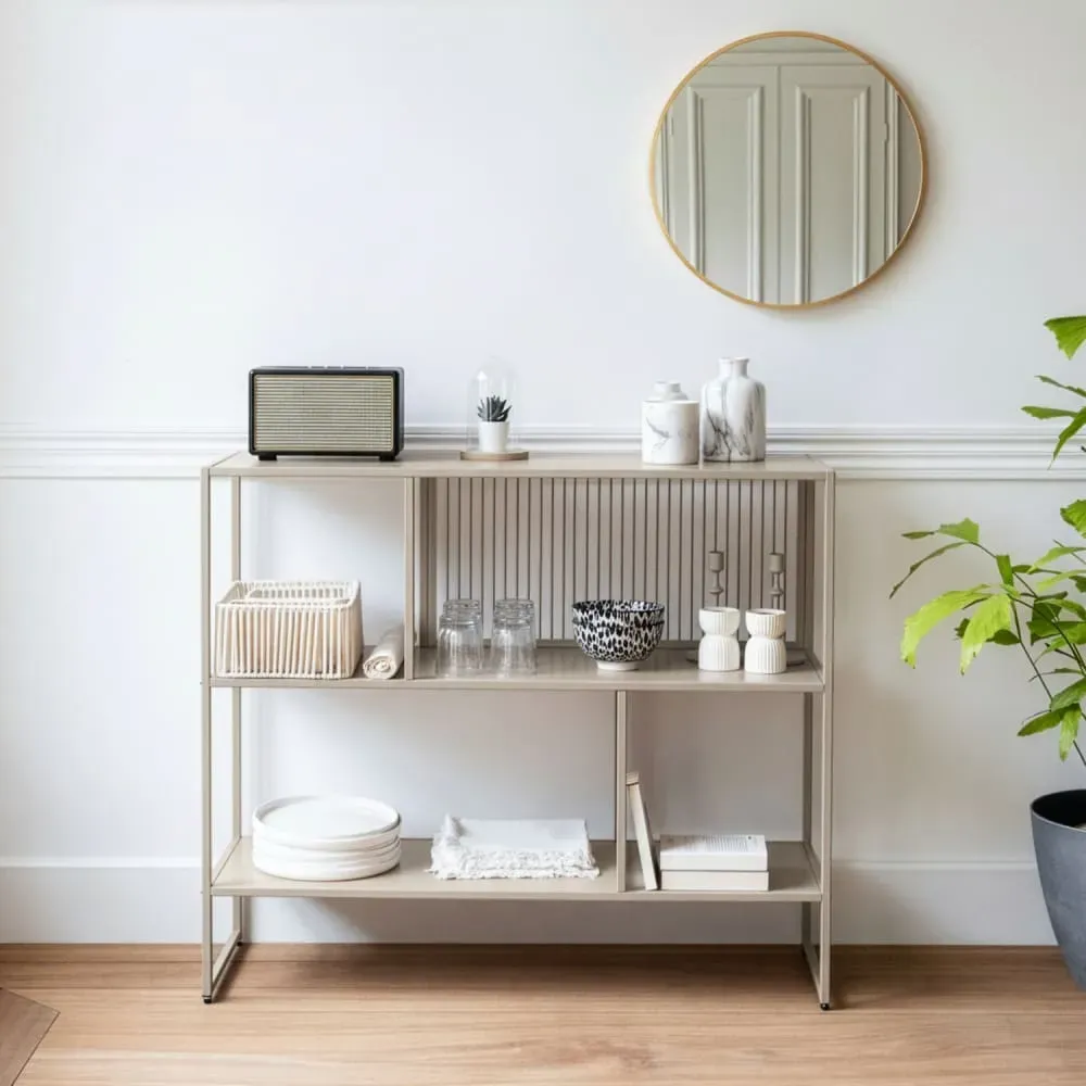 Illustration numéro 2 du produit Étagère en métal taupe