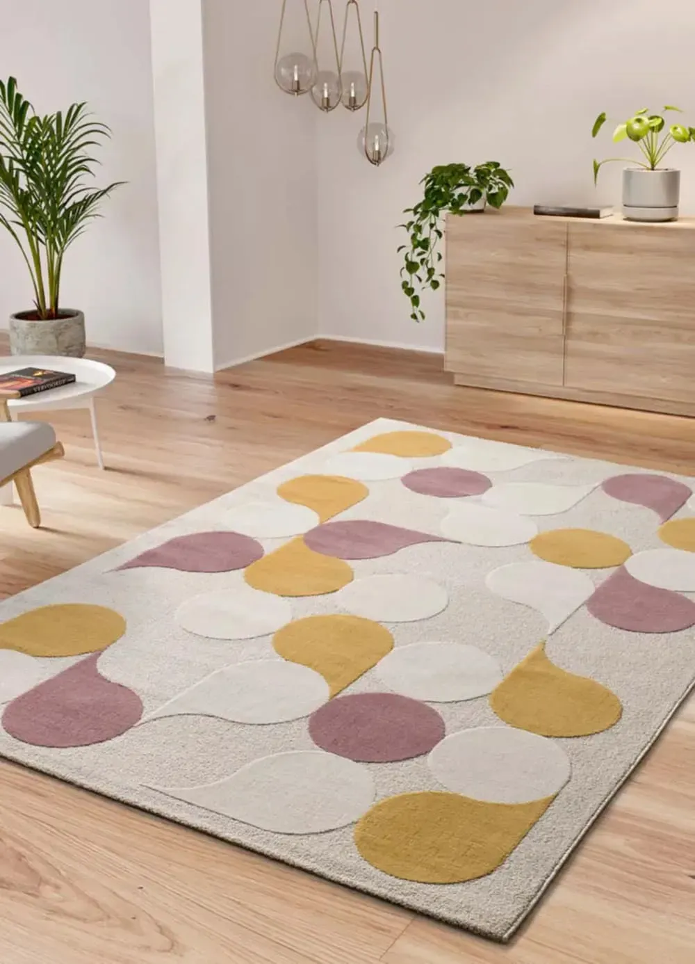 Illustration numéro 2 du produit Tapis géométrique multicolore 120x170 cm