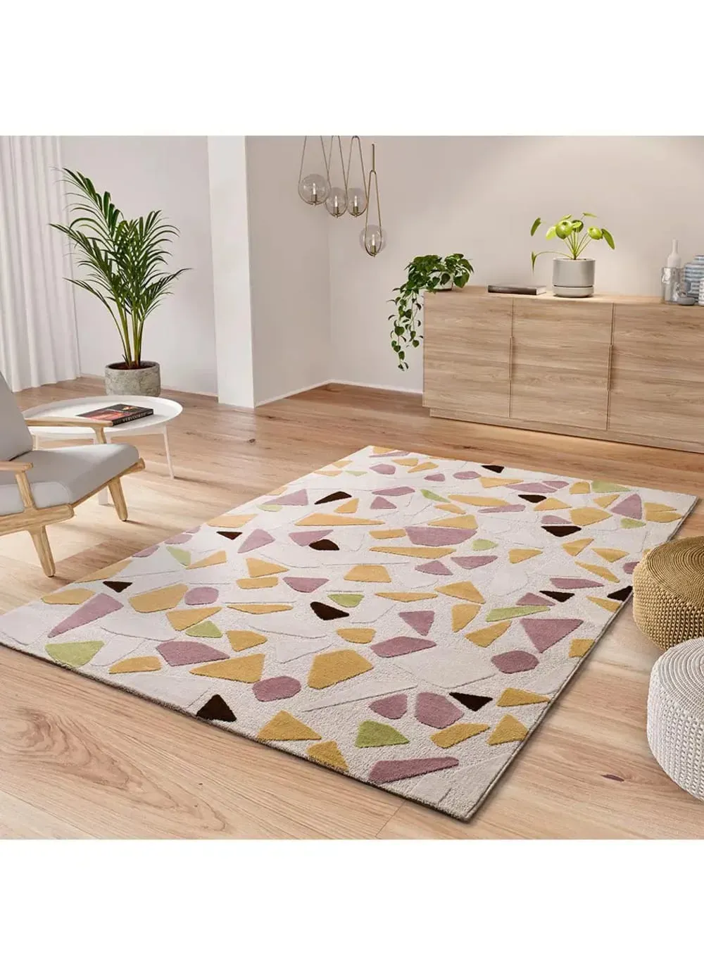 Illustration numéro 2 du produit Tapis géométrique multicolore 160x230 cm