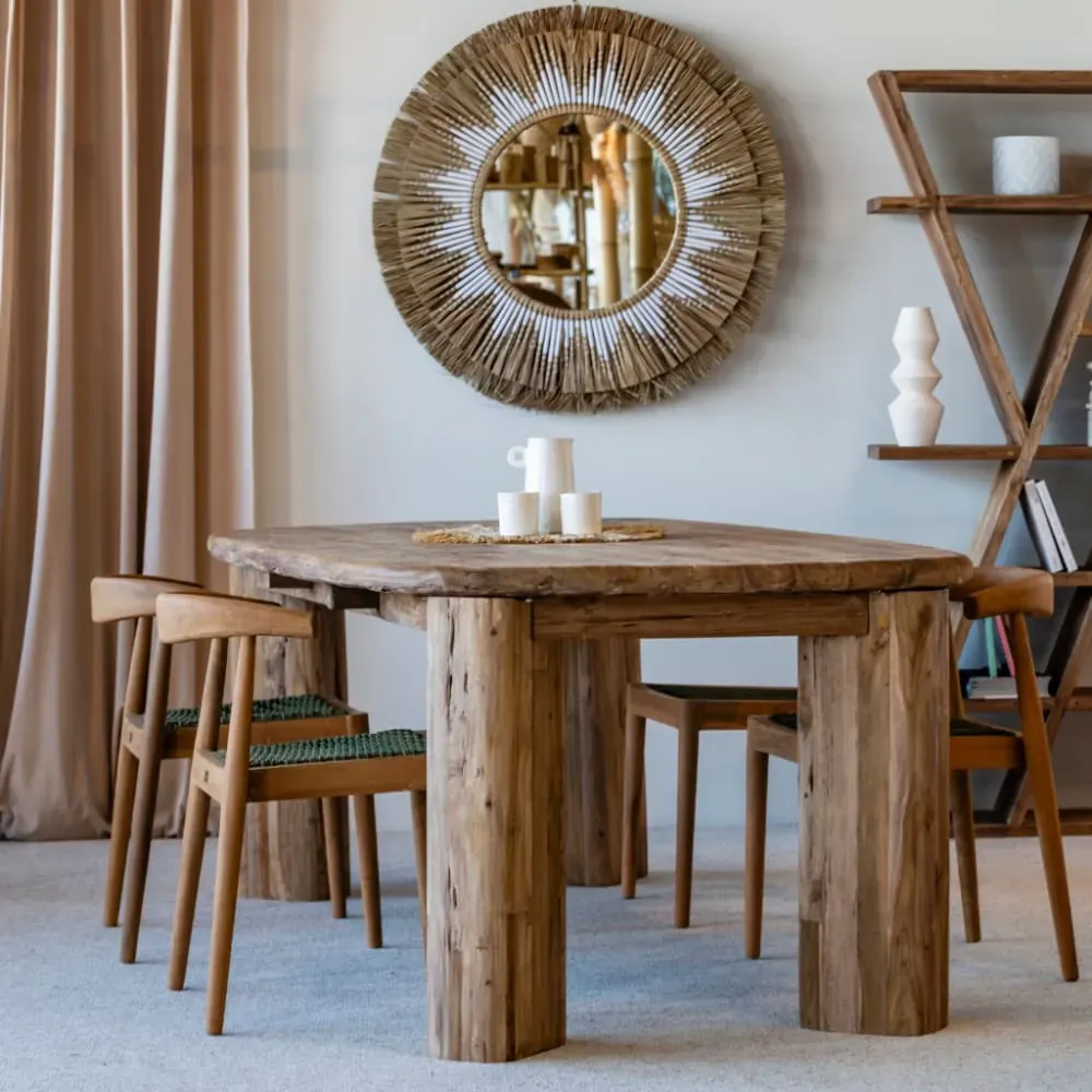 Illustration numéro 2 du produit Table rectangle en teck recyclé M