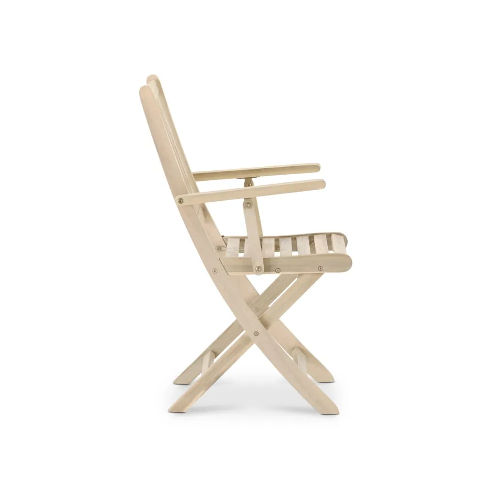Illustration numéro 2 du produit Pack de 4 chaises de jardin pliantes avec accoudoirs