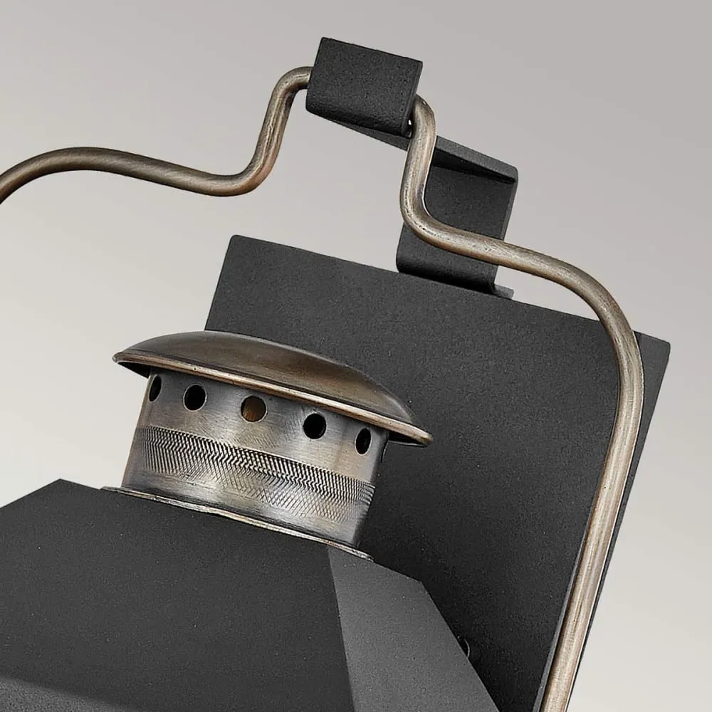 Illustration numéro 2 du produit Applique murale noire / bronze h. 47 cm