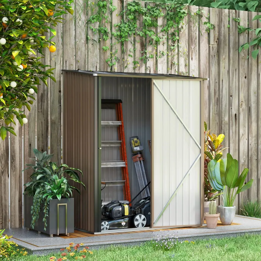 Illustration numéro 2 du produit Abri de jardin marron 1,61 x 0,94 m