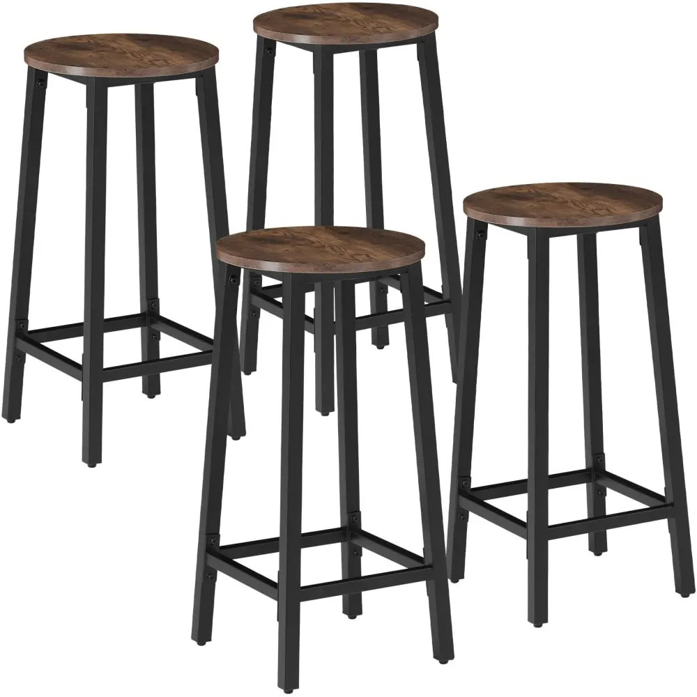 Illustration numéro 2 du produit 4 Pièces Tabourets Industriels Réglables Industrial Dark