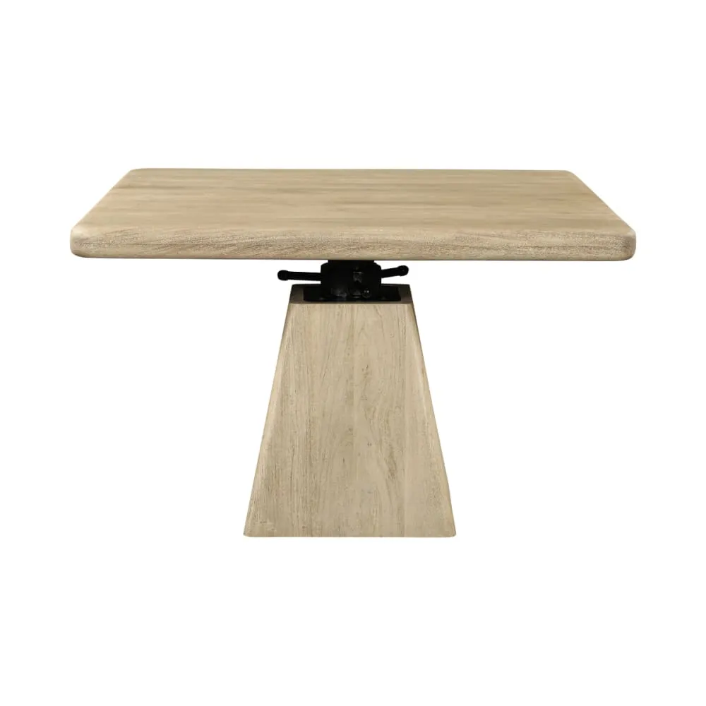Illustration numéro 2 du produit Table en acacia massif modulable en hauteur