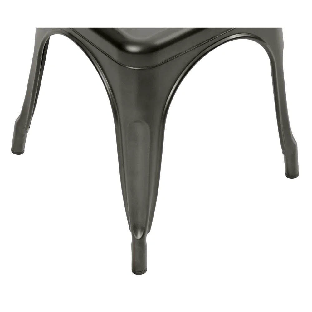 Illustration numéro 2 du produit Lot de 2 chaises en métal gris