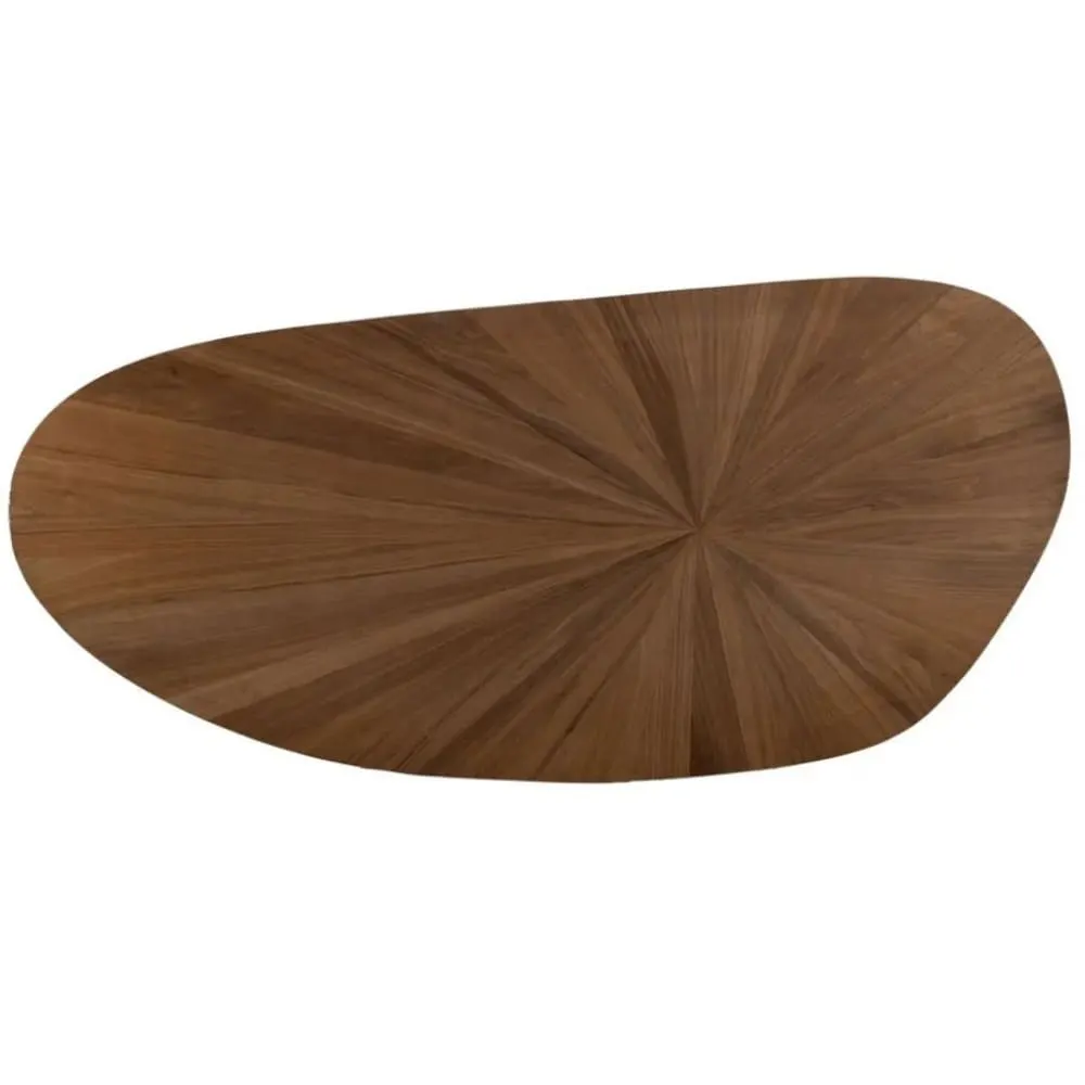 Illustration numéro 2 du produit Table à manger  MDF naturel et acier noir 178cm