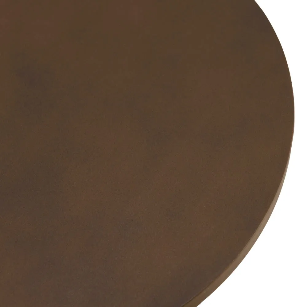 Illustration numéro 2 du produit Table d'appoint ronde en béton marron D40cm