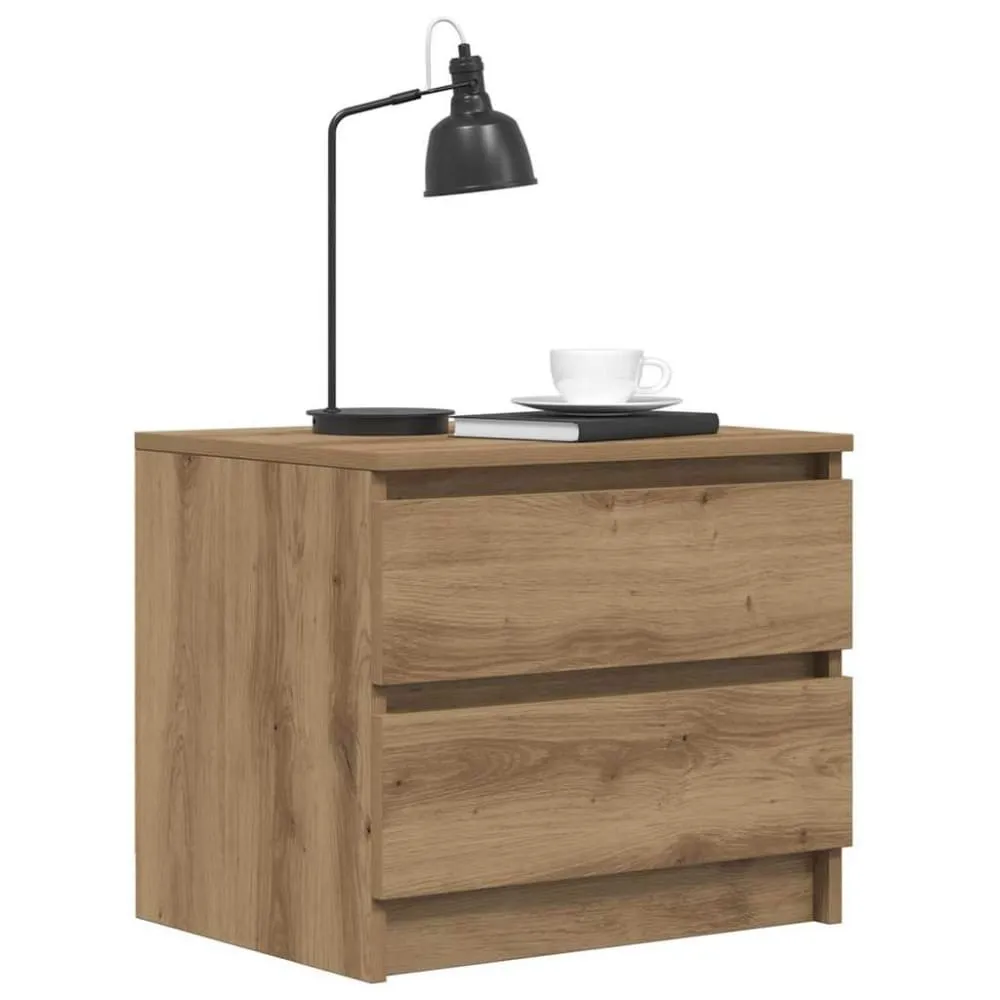 Illustration numéro 2 du produit Tables de chevet en bois acajou marron  50 x 40 x 43,5 cm
