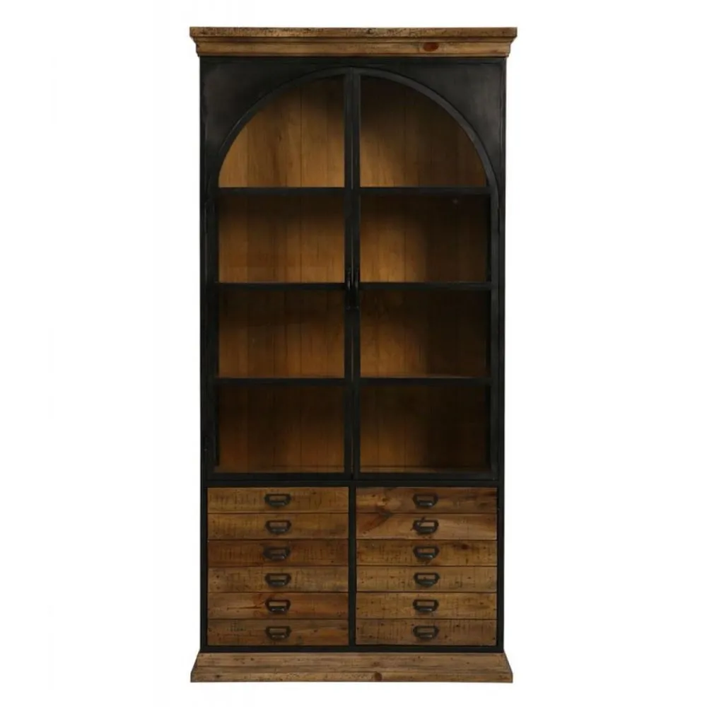 Illustration numéro 2 du produit Vaisselier 2 portes en bois marron