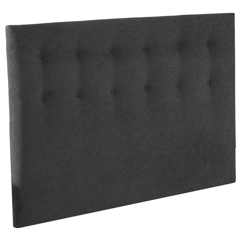 Illustration numéro 2 du produit Tête de lit capitonnée EDEN gris anthracite 140x190