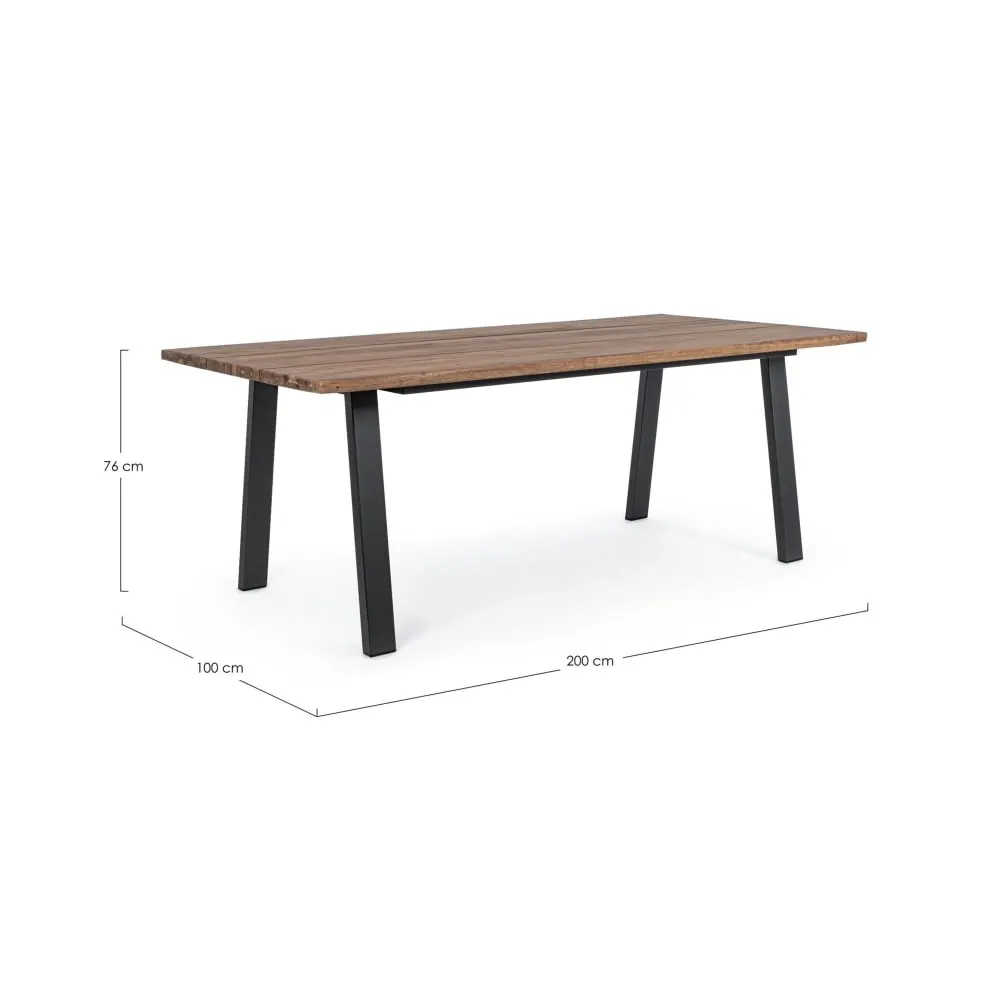 Illustration numéro 2 du produit Table rectangulaire avec plateau en acacia naturel