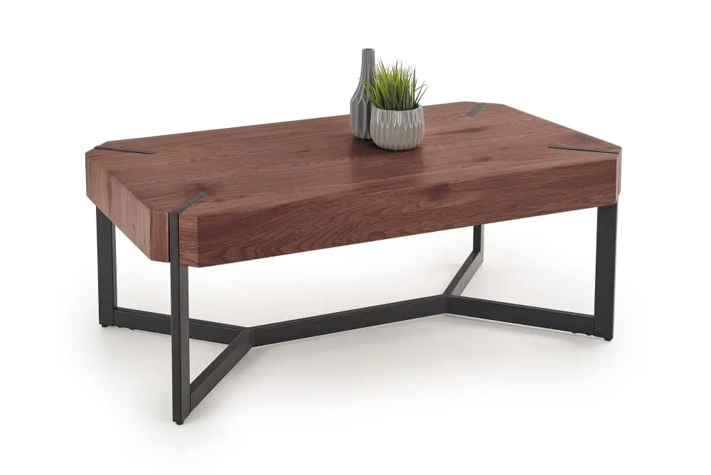 Illustration numéro 2 du produit Table basse avec plateau couleur noyer 110 x 60cm