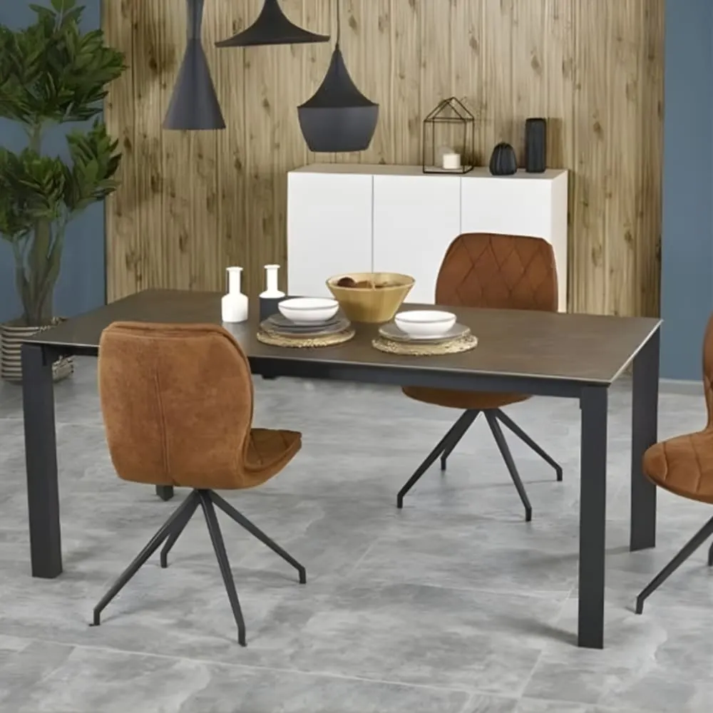 Illustration numéro 2 du produit Table industrielle extensible céramique gris et noir