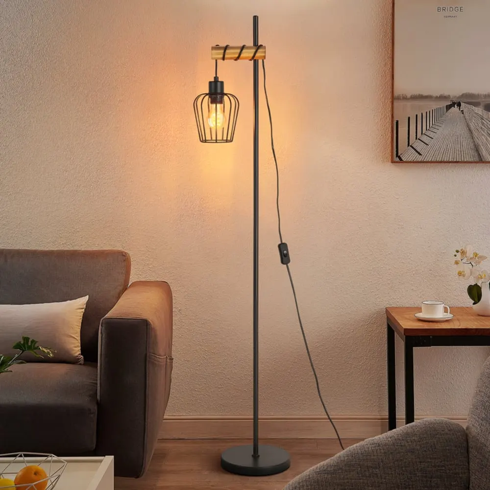 Illustration numéro 2 du produit Anderson ii - lampadaire en métal, noir, l 22 cm, e27