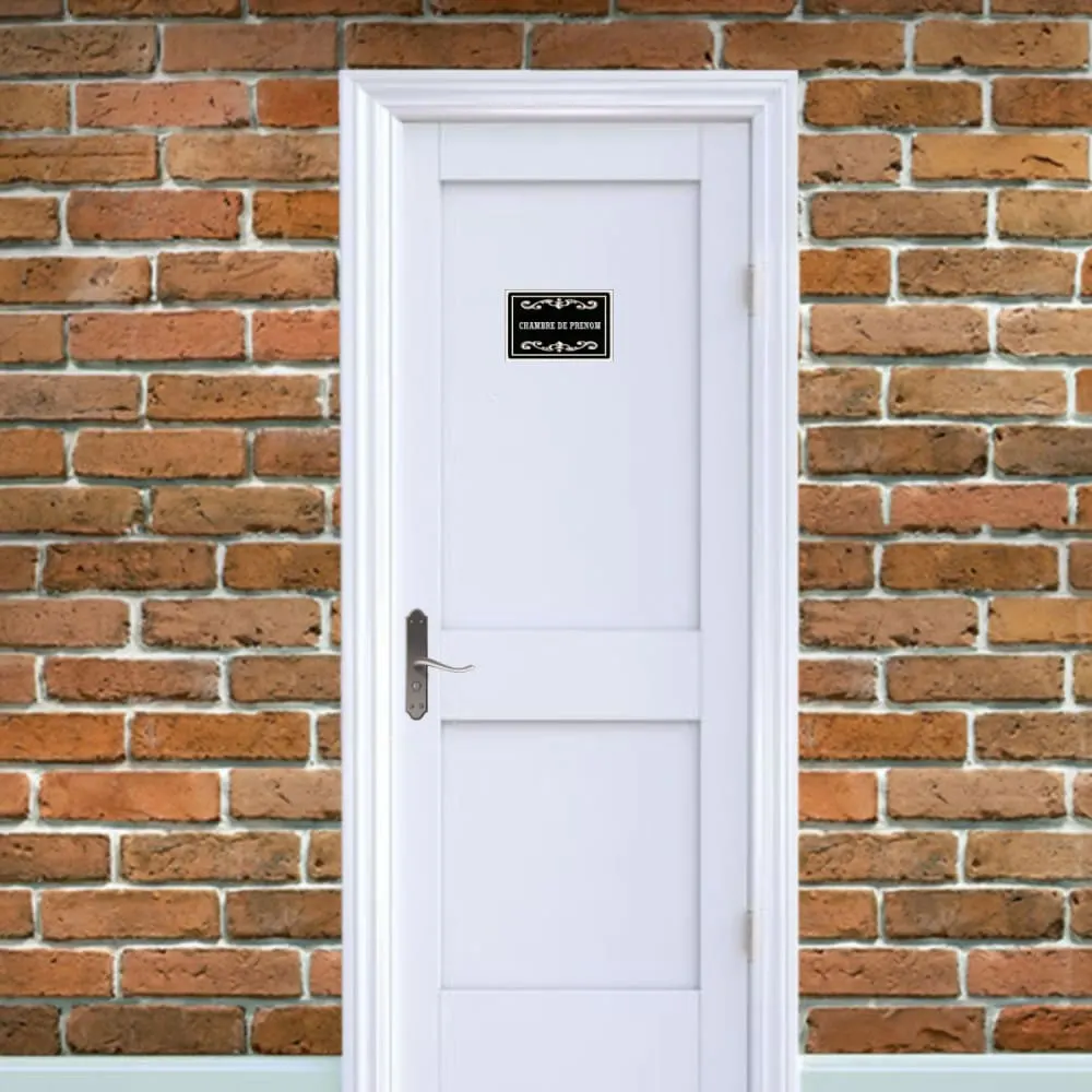 Illustration numéro 2 du produit Plaque de porte en métal chambre personnalisable