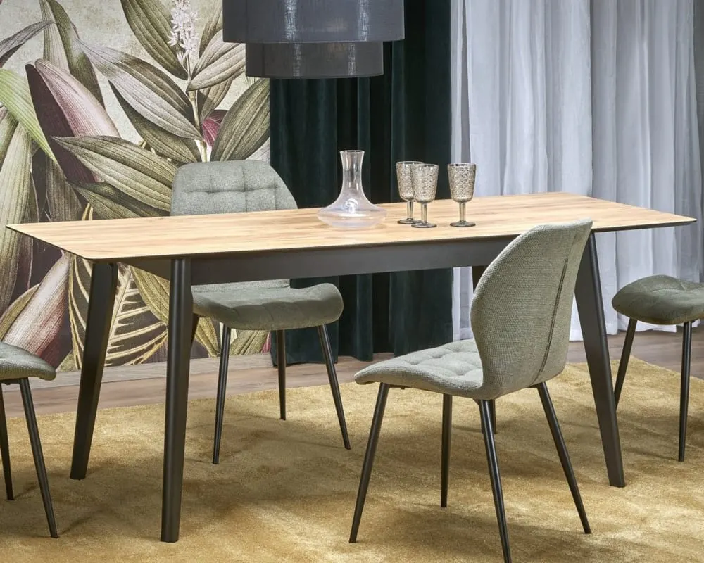 Illustration numéro 2 du produit Table extensible  avec plateau aspect chêne Wotan 140-180cm